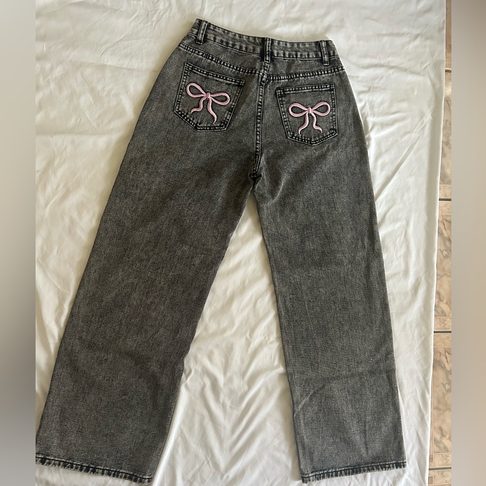 Dark Gray Wide Leg Women’s Jeans